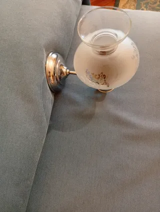 Apliqué de pared con pantalla de cristal