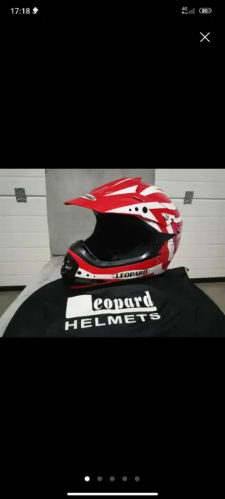 Casco Enduro Motocross Niño Leopard