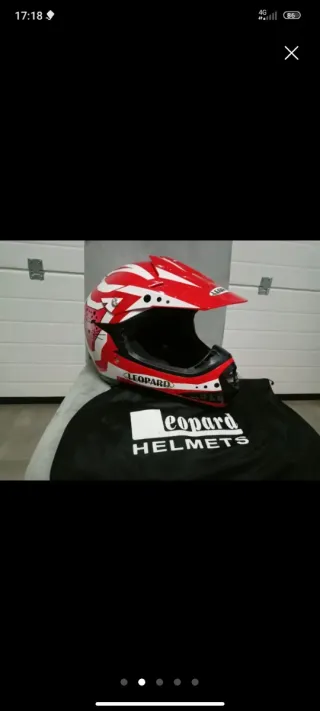 Casco Enduro Motocross Niño Leopard