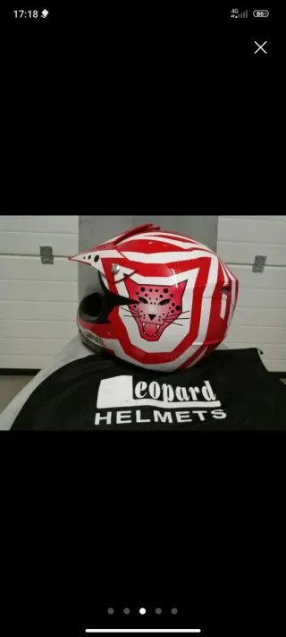 Casco Enduro Motocross Niño Leopard