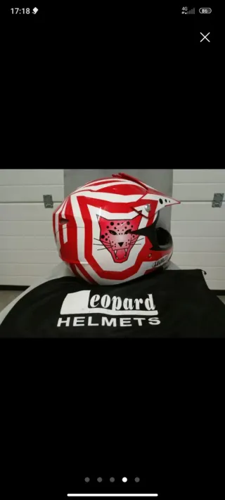 Casco Enduro Motocross Niño Leopard