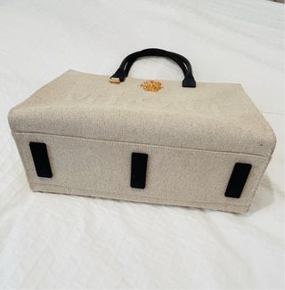 Bolso Tote Versace Beige y Dorado Original