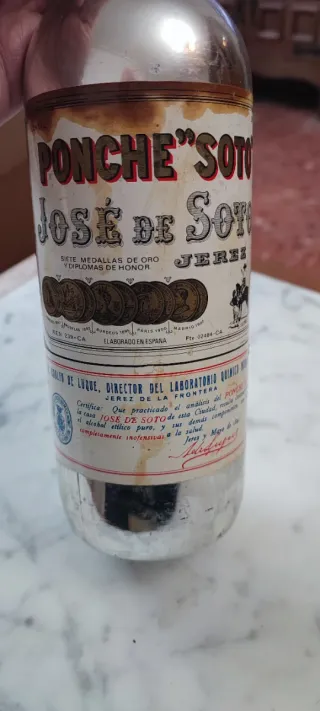 Botella Ponche Soto José de Soto Jerez