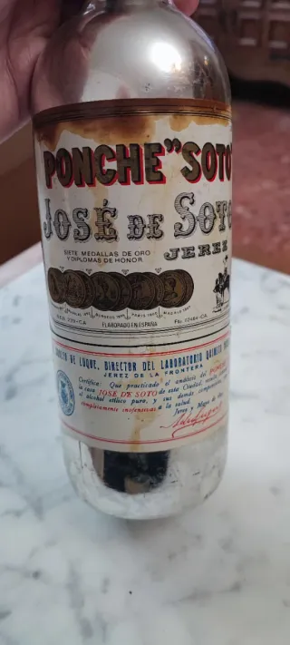 Botella Ponche Soto José de Soto Jerez