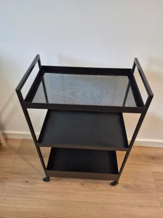Carrito IKEA NISSAFORS Acero Negro 50.5x30x83 cm
