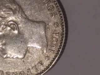 Moneda 1 Peseta Plata 1901