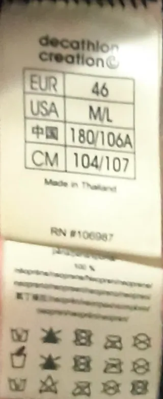 Traje de neopreno Tribord negro y naranja