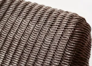 Silla exterior ratán y metal