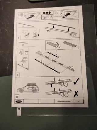 Barras portaequipajes techo coche Ford Kuga