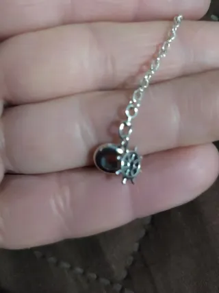 Cadena de seguridad plata ley S925 ancla timón