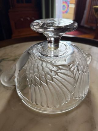 Frutero de cristal con pie