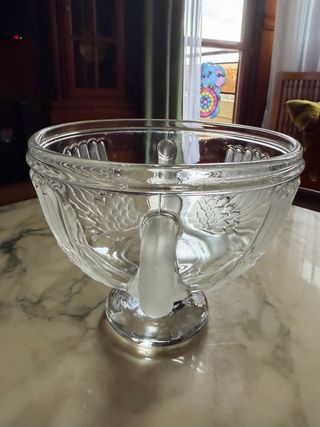 Frutero de cristal con pie