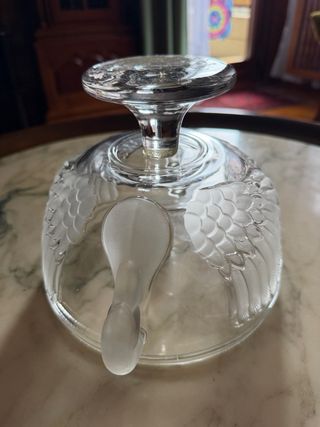 Frutero de cristal con pie