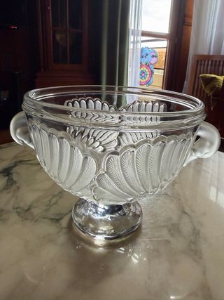 Frutero de cristal con pie