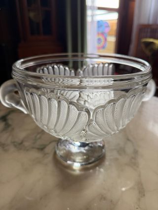 Frutero de cristal con pie