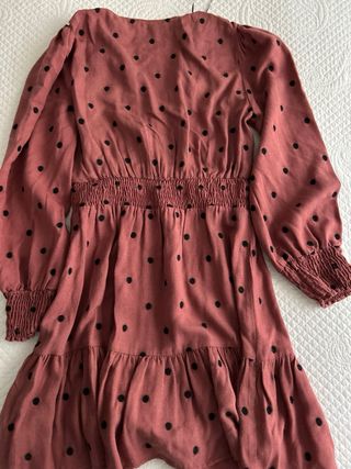 Vestido Zara lunares negro talla XS