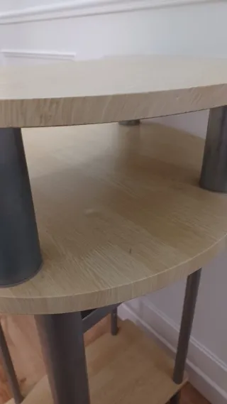 Escritorio ordenador madera y metal