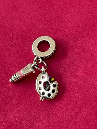 Colgante Charm Paleta Pintura y Tubo Pintura