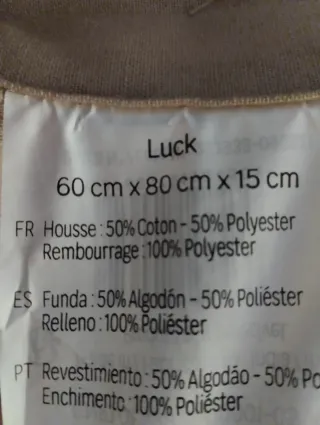 Cojines grandes de tela beige