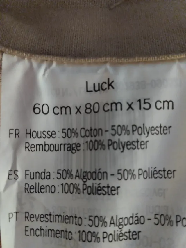 Cojines grandes de tela beige