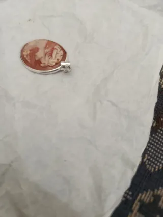 Cameo 25mm con montatura in argento 925