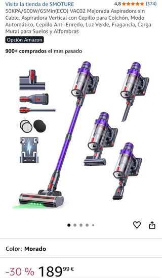 Aspiradora SMOTURE Morada