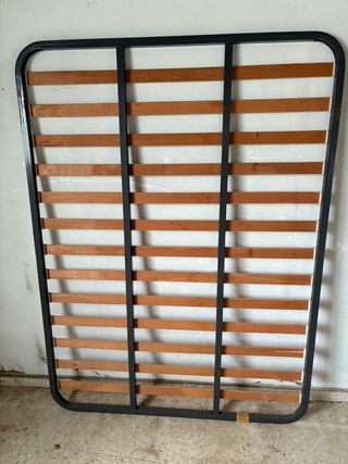 Somier metálico con lamas de madera
