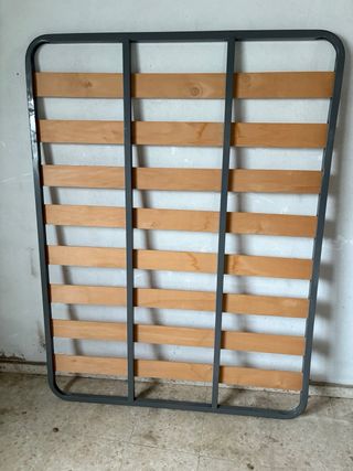 Somier metálico con lamas de madera