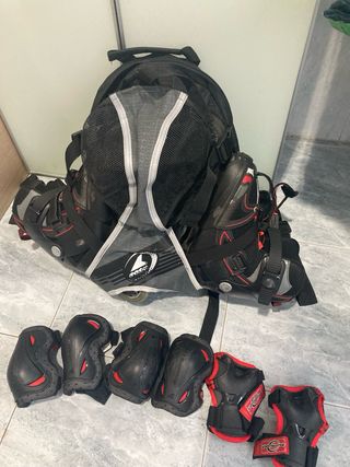 Patines en línea Fila negros y rojos