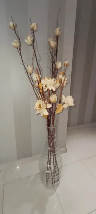 Jarrón de cristal decirativo