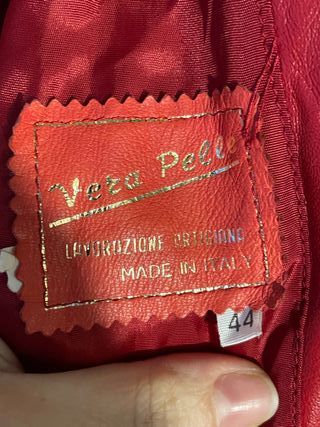 Giacca vintage pelle rossa