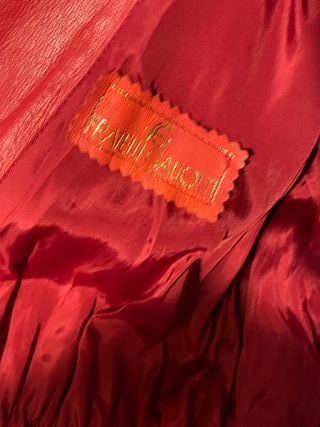 Giacca vintage pelle rossa