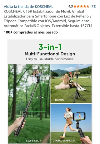 Estabilizador KOSCHEAL C16r para móvil