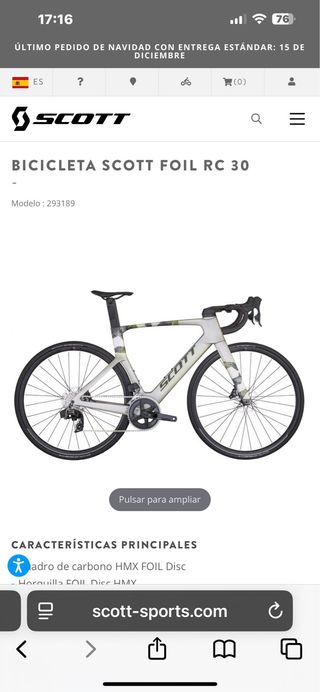Bicicleta Scott Foil RC 30 2025 T L