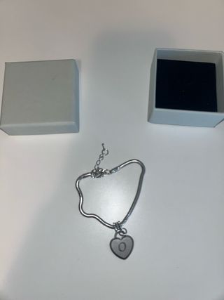Pulsera Corazón Letra O