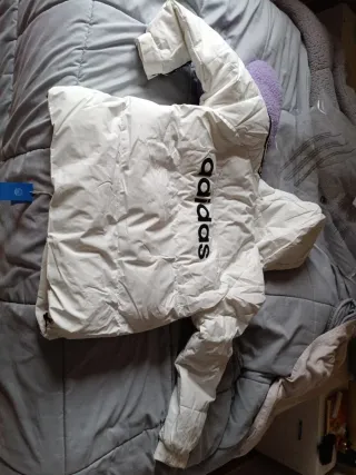 Abrigo Adidas Blanco Talla M