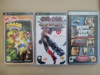Pack 3 Juegos PSP: Crash, Tekken, GTA