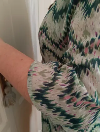 Vestido cruzado Noon verde estampado