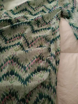 Vestido cruzado Noon verde estampado