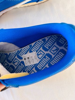 Zapatillas Puma Azul y Blanco Ante