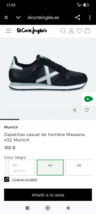 Zapatillas Munich Massana 432 Negras y Plateadas