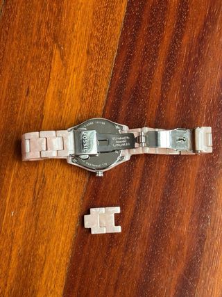 Reloj Fossil Rosa y Blanco con Bisel Brillante