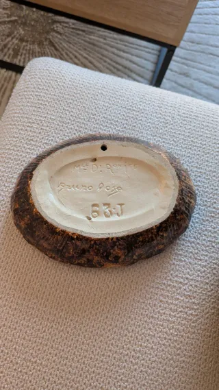 Cenicero antiguo coleccionable pareja ancianos