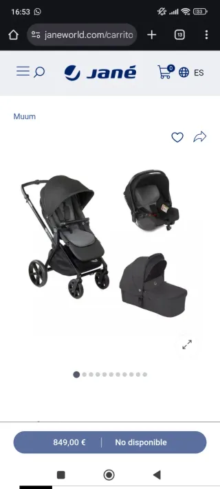 Cochecito Jane Muum 3 piezas