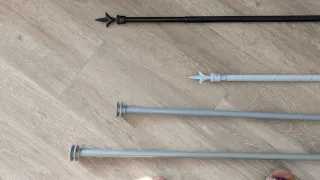 Barras para cortinas negras y grises