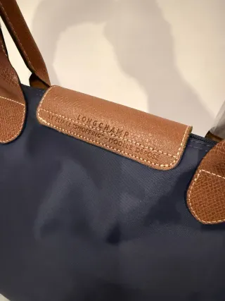 Bolso Longchamp Plegable Azul Marrón