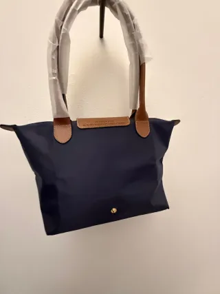 Bolso Longchamp Plegable Azul Marrón