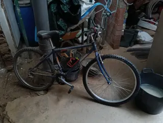 Bicicleta de montaña azul
