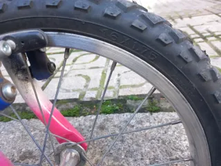 Bicicleta infantil 16 rosa y blanca