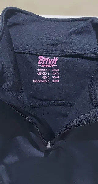 Sudadera técnica mujer negra.